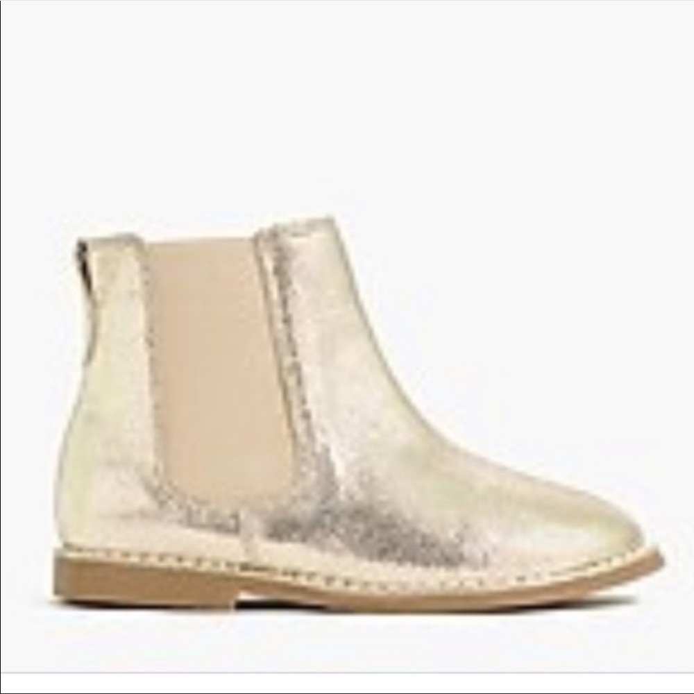 Crewcuts metallic Chelsea boots NWT